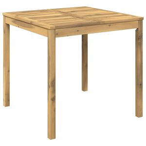 vidaXL Hage middagsbord Hvit 80 x 80,5 x 75 cm Solid akasietre