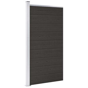 vidaXL Gjerdepanel WPC 95x186 cm svart