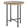 vidaXL Spisebord &Oslash;50 cm&nbsp; herdet glass og st&aring;l