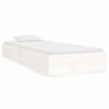 vidaXL Sengeramme hvit heltre 75x190 cm Small Single