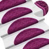 vidaXL Trappematter 10 stk 56x17x3 cm fiolett halvrund