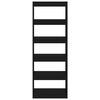 vidaXL Bokhylle/romdeler svart 60x30x166 cm konstruert tre
