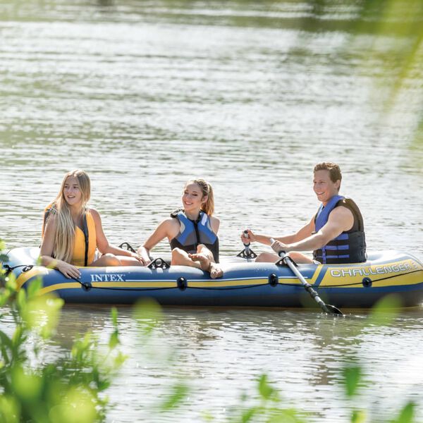 Intex Challenger 3 Setts Oppblåsbar Båt med Årer og Pumpe 68370NP