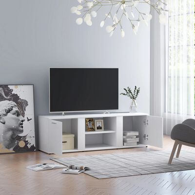 vidaXL TV-benk hvit 120x34x37 cm sponplate