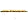vidaXL Frittst&aring;ende manuell uttrekkbar markise 600x350 cm gul/hvit