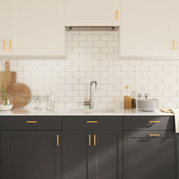 vidaXL Skaphåndtak 10 stk gulv 64 mm rustfritt stål