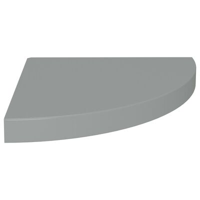 vidaXL Flytende vegghylle grå 35x35x3,8 cm MDF