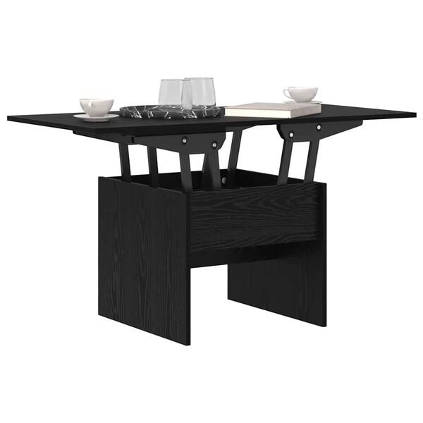 vidaXL Kaffebord Svart Eik 55 x 54,5 x 45 cm Konstruert tre