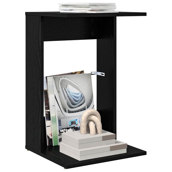 vidaXL Sidetabell Svart Eik 40 x 38 x 62,5 cm Konstruert tre