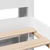 vidaXL Seng med bokhylle uten madrass hvit 135x190 cm heltre furu