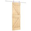 vidaXL Skyved&oslash;r Naturlig og Hvit 70 x 210 cm Massiv Furu Tre