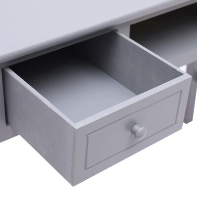 vidaXL Skrivebord grå 110x45x76 cm tre