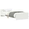 vidaXL Sengeramme hvit 75x190 cm konstruert tre