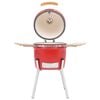 Kamado Kullgrill med røyker keramisk 33 cm