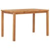 vidaXL 7-delers hagespisesett 120x70 cm heltre teak