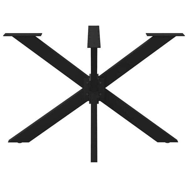 vidaXL Spisebordben edderkoppformet svart 120x68x(72-73) cm st&aring;l