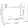 vidaXL Bokhylle/romdeler hvit 80x35x56,5 cm heltre furu