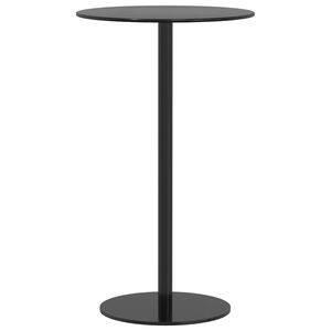 vidaXL Hagebord rundt svart &Oslash;60x105 cm st&aring;l