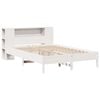 vidaXL Seng med bokhylle uten madrass hvit 160x200 cm heltre furu