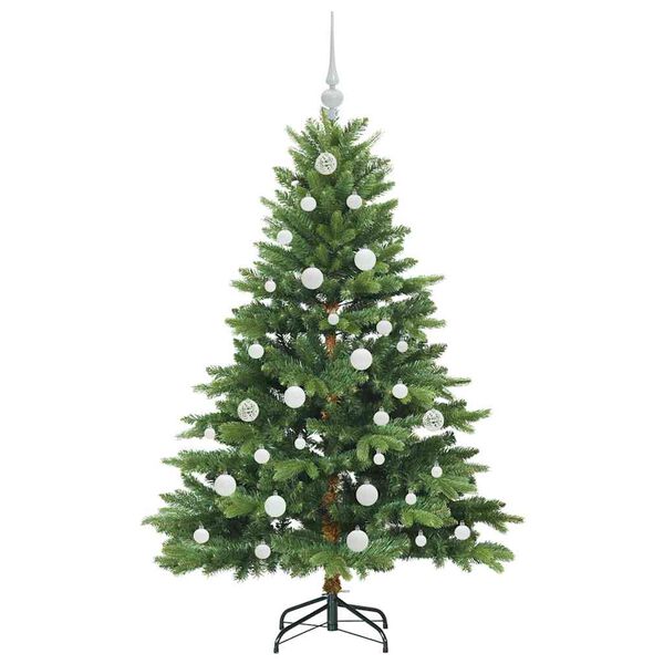 vidaXL Kunstig juletre med 150 LED med stativ gr&oslash;nn 150 cm PE og PVC