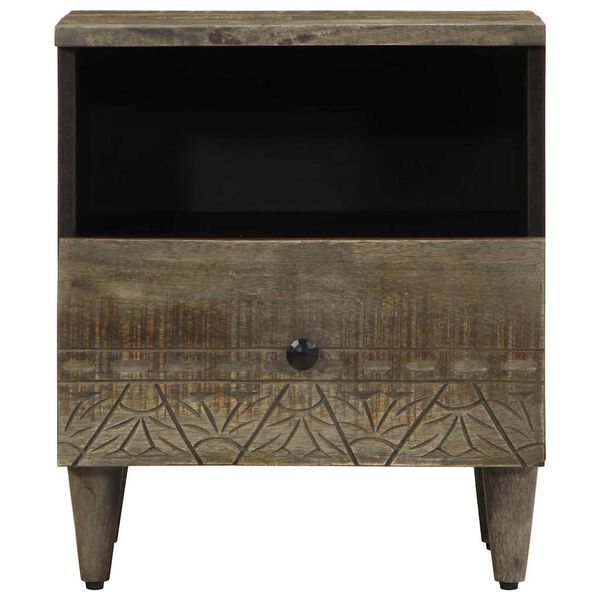 vidaXL Nattbord 2 stk lysegrå 40x33x46 cm heltre mango