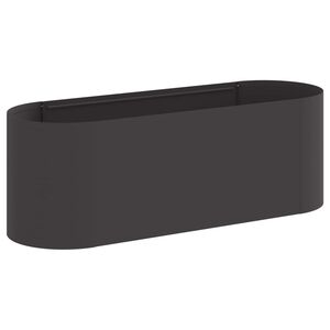 vidaXL Hevet Hagebed Svart 120 x 40 x 40 cm St&aring;l