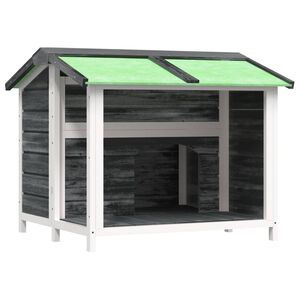 vidaXL Hundekennel gr&aring; 96x87x80,5 cm heltre furu