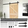 vidaXL Skyved&oslash;r 100 x 210 cm Heltre furu Naturlig og svart