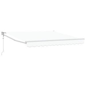 vidaXL Uttrekkbar markise Hvit 300 x 250 x 165 cm Polyester og Metall