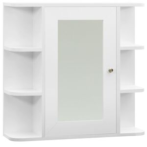 vidaXL Speilskap til baderom hvit 66x17x63 cm MDF