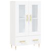 vidaXL Highboard hvit 69,5x31x115 cm konstruert tre