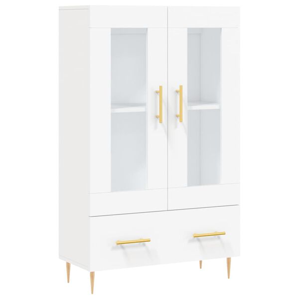 vidaXL Highboard hvit 69,5x31x115 cm konstruert tre