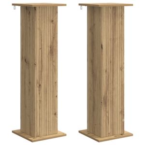 vidaXL Planteholder 2 stk. Artisan eik 30,5 x 30 x 100,5 cm