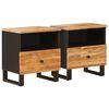 vidaXL Sengekabinett 2 stk. Brun 40 x 33 x 46 cm Massiv mango tre