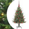 vidaXL Kunstig Forh&aring;ndsbelyst Juletre med Ballettsett Gr&oslash;nn 120 cm