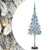 vidaXL Juletre med 150 LED med stativ Hvit 120 cm PE og st&aring;l