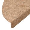vidaXL Selvklebende trappematter 20 stk beige 56x17x3 cm