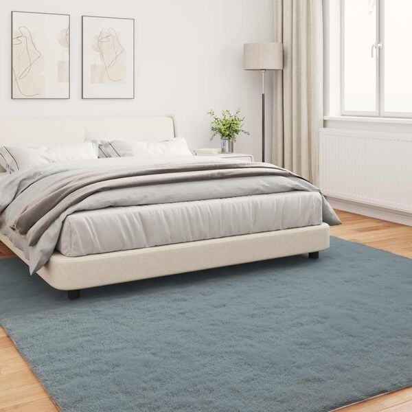 vidaXL Kunstpels Kanin Teppe Olite Antrasitt 200 x 200 cm Polyester