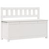 vidaXL Benk hvit 110x41x76,5 cm heltre furu