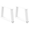 vidaXL Salongbordben V-formet 2 stk hvit 70 x (30-31,3) cm st&aring;l