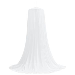 vidaXL Myggnett for seng 3 stk. 156 mesh Hvit ⌀56 x 220 cm Polyester