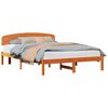 vidaXL Sengestamme med hodegjerde Vokset Brun 150 x 200 cm Massiv furu
