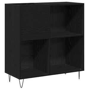 vidaXL Plateskap Svart Eik 85 x 38 x 89 cm Konstruert tre