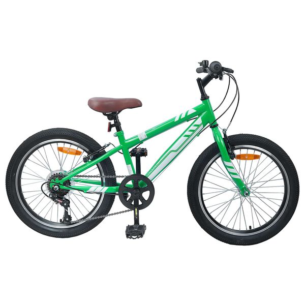 vidaXL Terrengsykkel 20 Tommer 6-Speed for 5-8 &aring;r gamle gr&oslash;nn