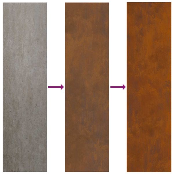 vidaXL Hagekrukke med Dekorativ Panelet Rusten 50 x 140 cm