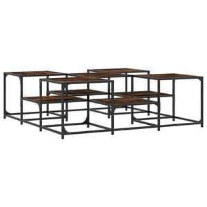 vidaXL Salongbord r&oslash;kt eik 121x121x40 cm konstruert tre