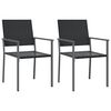 vidaXL Hagestoler 2 stk svart 54x62,5x89 cm polyrotting