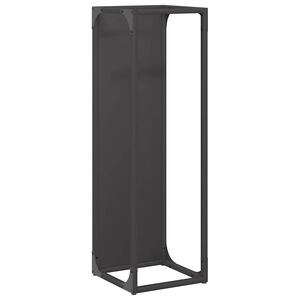 vidaXL Vedstativ svart 25x25x80 cm kaldvalset st&aring;l