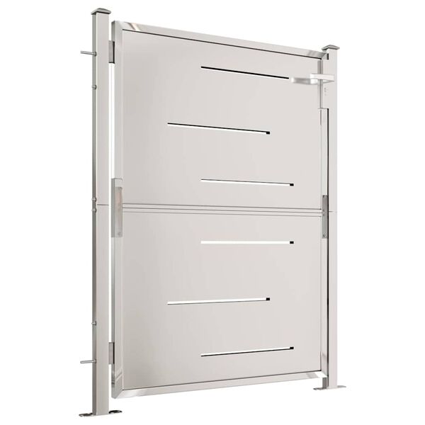 vidaXL Hageport 100x120 cm rustfritt stål
