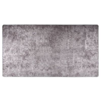 vidaXL Vaskbart teppe 190x300 cm sklisikker grå